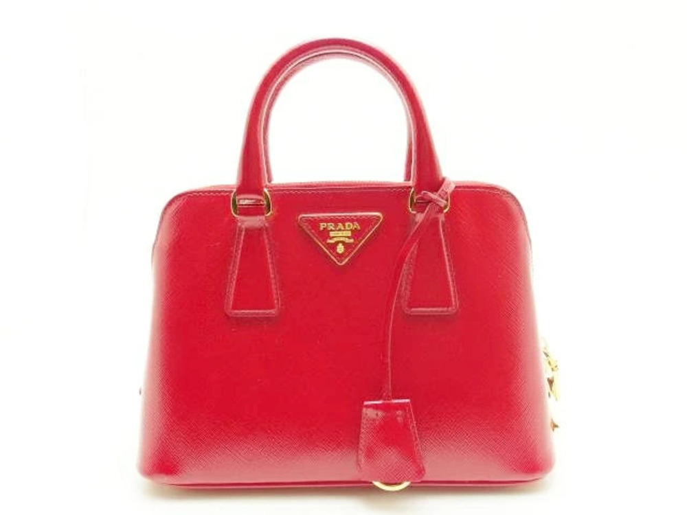Prada Shoulder Bag Patent Vernis Saffiano Leather